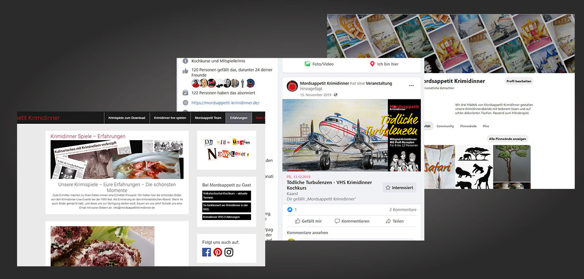 Job Social Media Kanäle für Mordsappetit Krimidinner